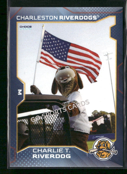 2026 Charleston RiverDogs Charlie T Riverdog Mascot