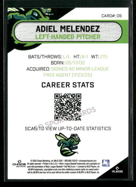 2026 Augusta GreenJackets Adiel Melendez