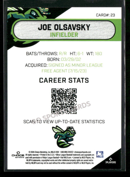 2026 Augusta GreenJackets Joe Olsavsky