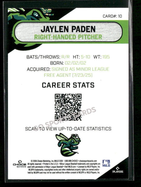 2026 Augusta GreenJackets Jaylen Paden