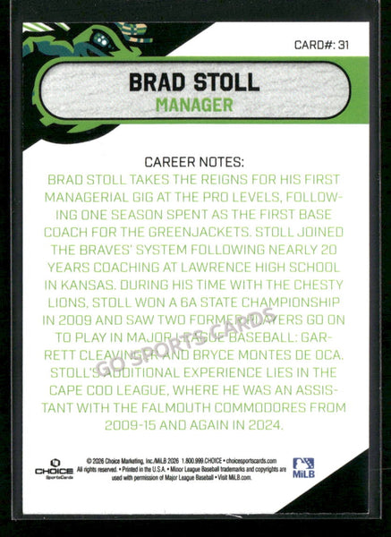 2026 Augusta GreenJackets Brad Stoll