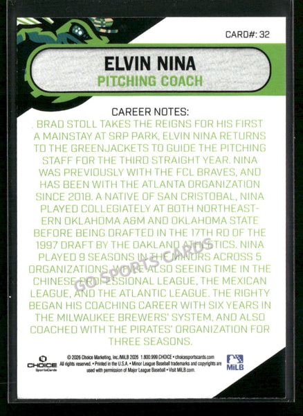 2026 Augusta GreenJackets Elvin Nina