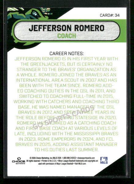 2026 Augusta GreenJackets Jefferson Romero