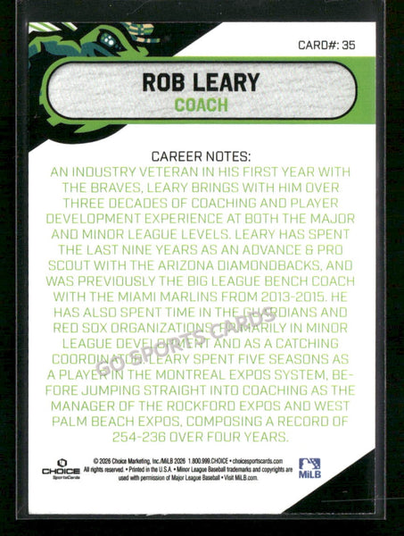 2026 Augusta GreenJackets Rob Leary