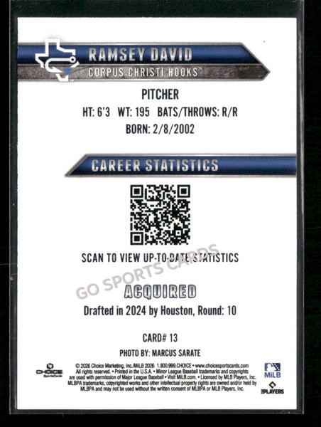 2026 Corpus Christi Hooks Ramsey David