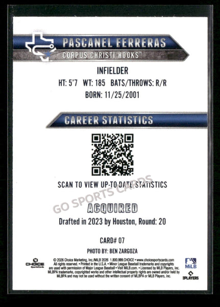 2026 Corpus Christi Hooks Pascanel Ferreras