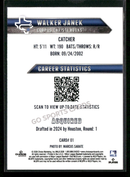 2026 Corpus Christi Hooks Walker Janek