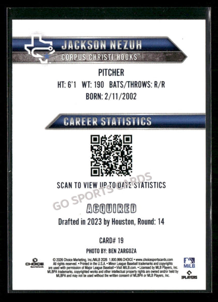 2026 Corpus Christi Hooks Jackson Nezuh
