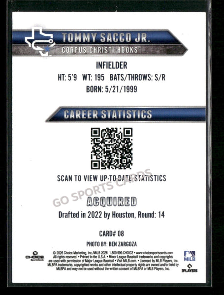 2026 Corpus Christi Hooks Tommy Sacco Jr