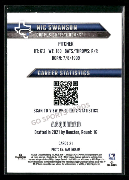 2026 Corpus Christi Hooks Nic Swanson