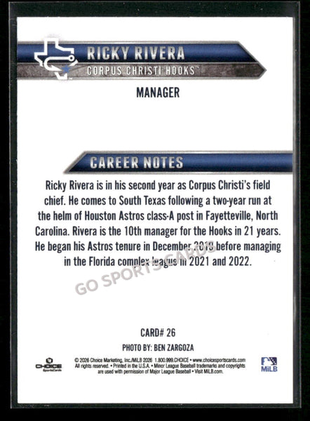 2026 Corpus Christi Hooks Ricky Rivera