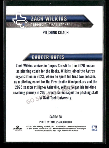 2026 Corpus Christi Hooks Zach Wilkins