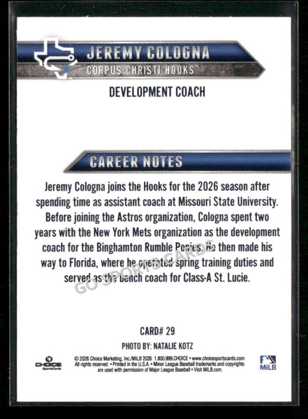 2026 Corpus Christi Hooks Jeremy Cologna