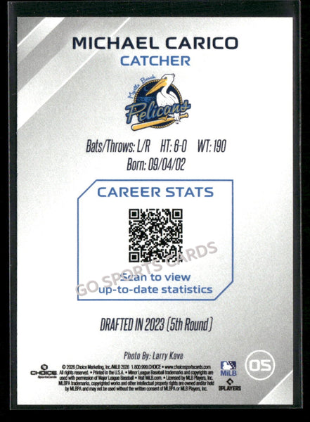 2026 Myrtle Beach Pelicans Michael Carico