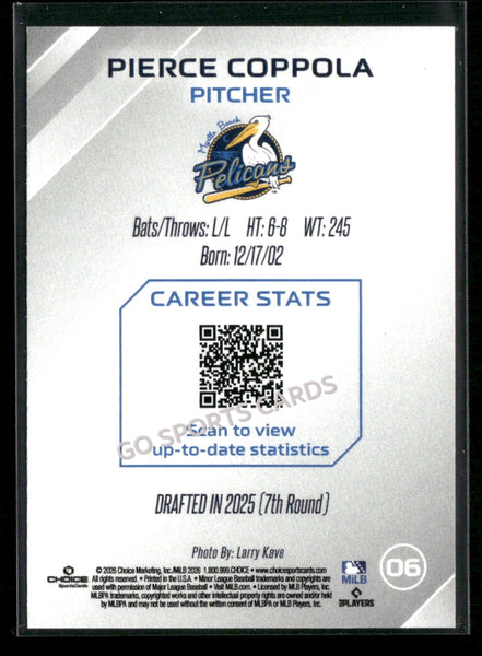 2026 Myrtle Beach Pelicans Pierce Coppola