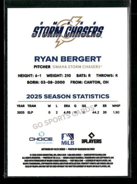 2026 Omaha Storm Chasers Ryan Bergert
