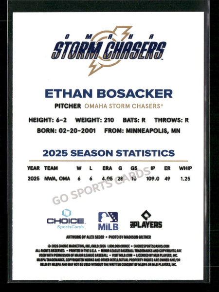 2026 Omaha Storm Chasers Ethan Bosacker