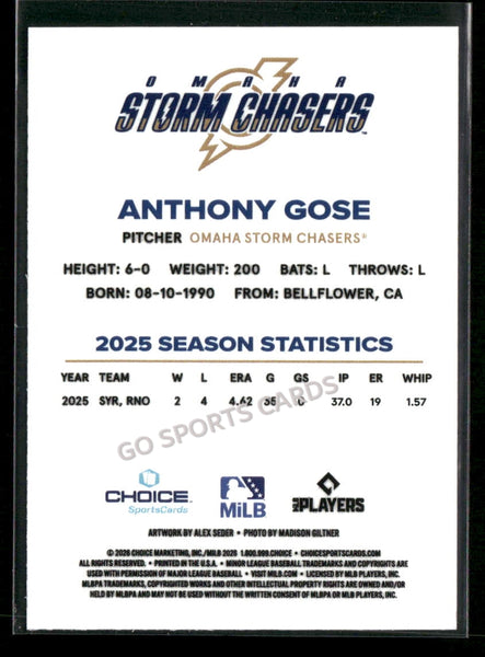2026 Omaha Storm Chasers Anthony Gose