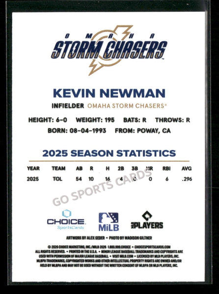 2026 Omaha Storm Chasers Kevin Newman