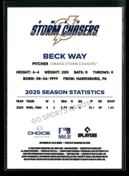 2026 Omaha Storm Chasers Beck Way