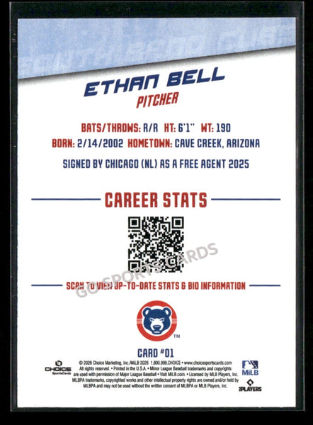 2026 South Bend Cubs Ethan Bell