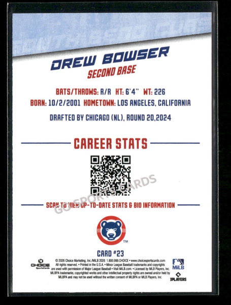2026 South Bend Cubs Drew Bowser