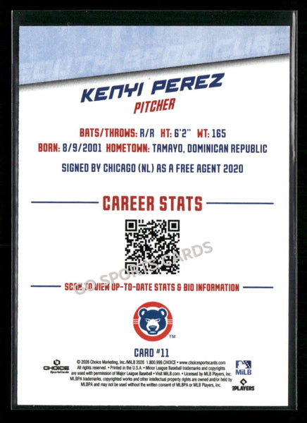 2026 South Bend Cubs Kenyi Perez