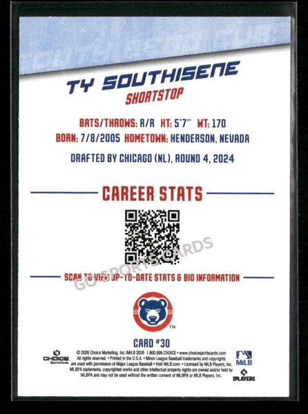2026 South Bend Cubs Ty Southisene