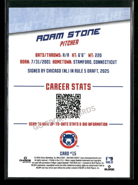 2026 South Bend Cubs Adam Stone