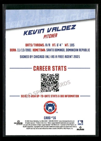 2026 South Bend Cubs Kevin Valdez