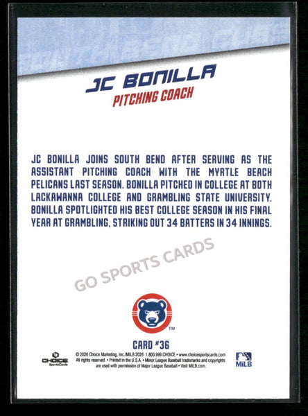 2026 South Bend Cubs JC Bonilla