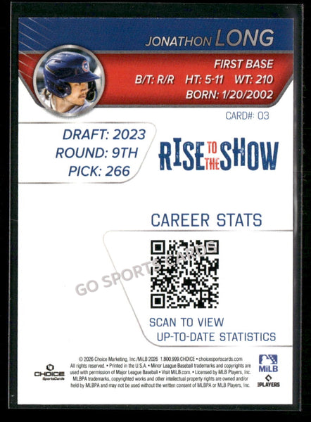 2026 South Bend Cubs Rise To The Show Top Prospects Jonathon Long