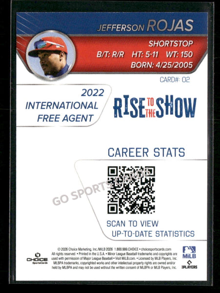 2026 South Bend Cubs Rise To The Show Top Prospects Jefferson Rojas