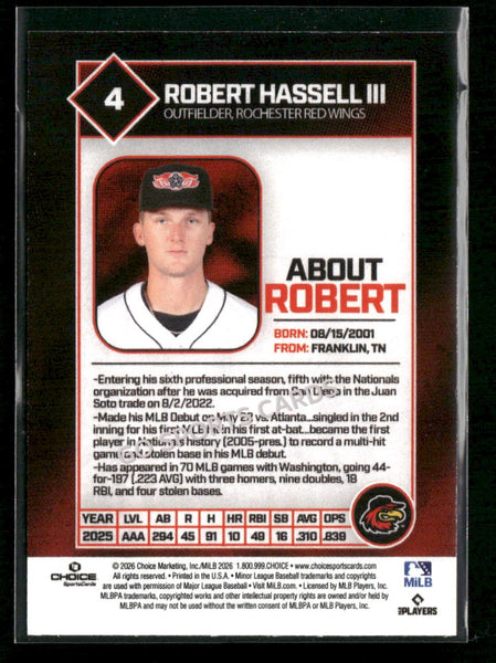 2026 Rochester Red Wings Robert Hassell III