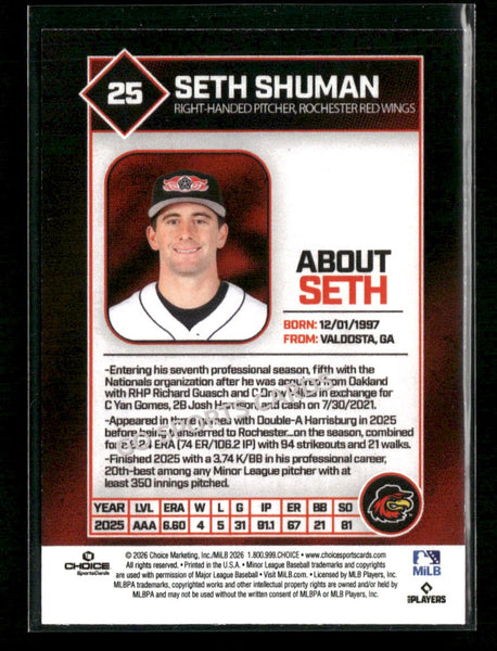 2026 Rochester Red Wings Seth Shuman