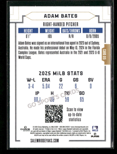 2026 Salem RidgeYaks Adam Bates