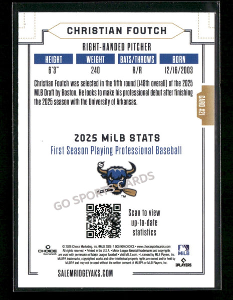 2026 Salem RidgeYaks Christian Foutch