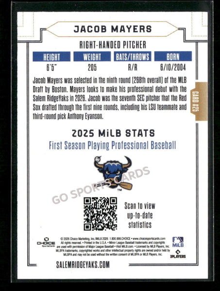 2026 Salem RidgeYaks Jacob Mayers