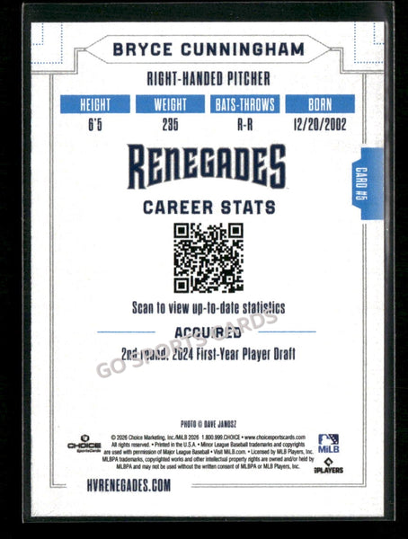 2026 Hudson Valley Renegades Bryce Cunningham