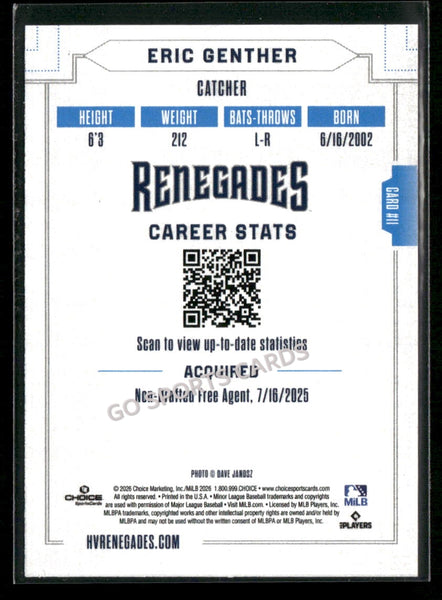 2026 Hudson Valley Renegades Eric Genther