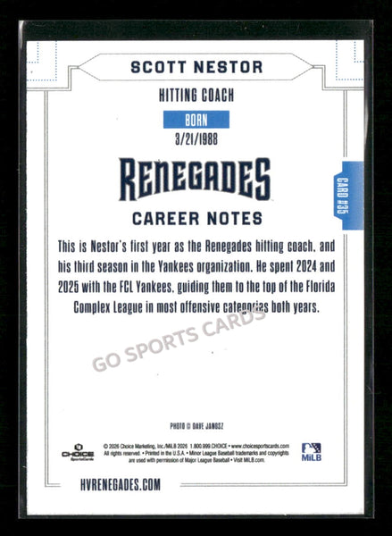 2026 Hudson Valley Renegades Scott Nestor