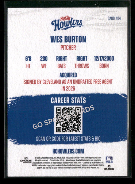 2026 Hill City Howlers Wes Burton