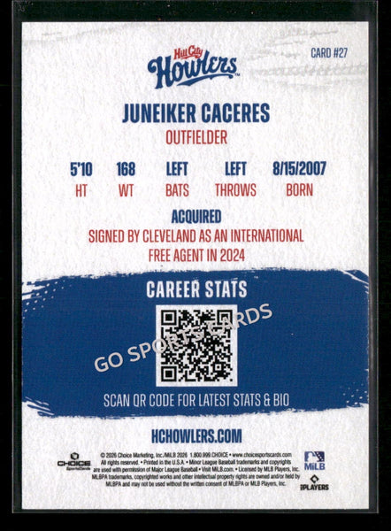2026 Hill City Howlers Juneiker Caceres