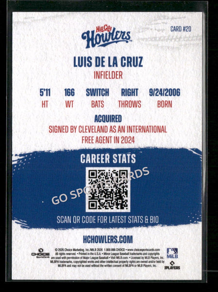 2026 Hill City Howlers Luis De La Cruz