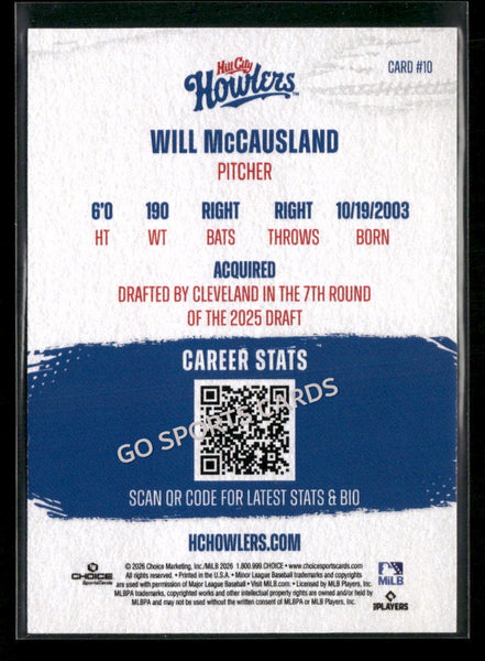 2026 Hill City Howlers Will McCausland