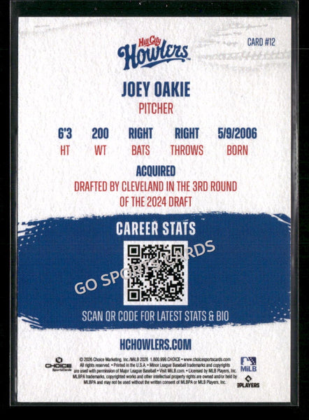 2026 Hill City Howlers Joey Oakie