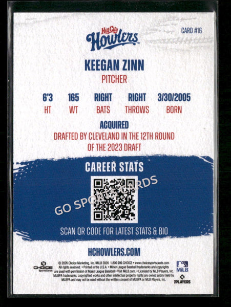 2026 Hill City Howlers Keegan Zinn