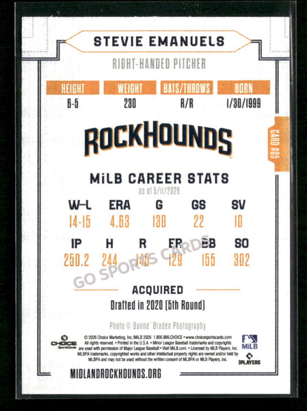 2026 Midland RockHounds Stevie Emanuels