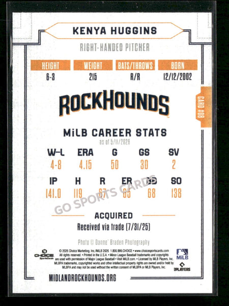 2026 Midland RockHounds Kenya Huggins
