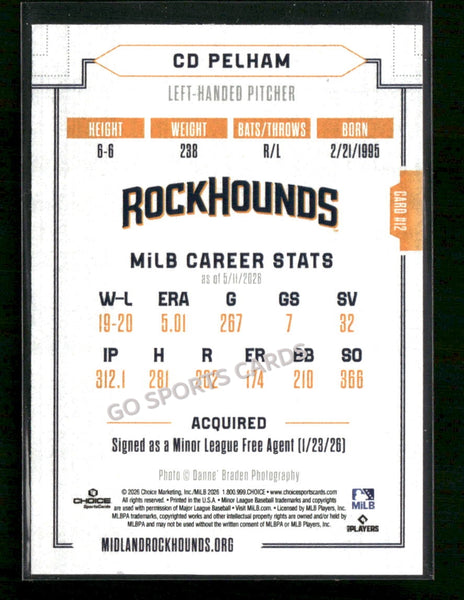 2026 Midland RockHounds CD Pelham